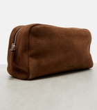 The Row Astra Small suede pouch