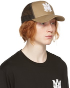 AMIRI Tan M.A. Logo Trucker Cap