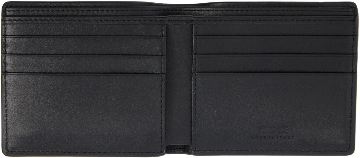 Versace Black 'V' Bifold Wallet