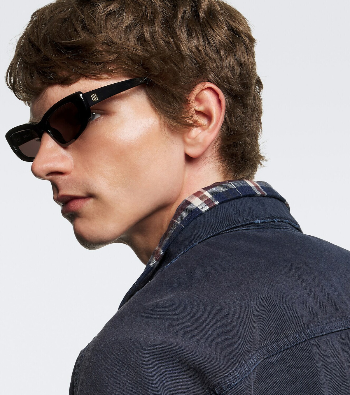 Balenciaga Logo oval sunglasses
