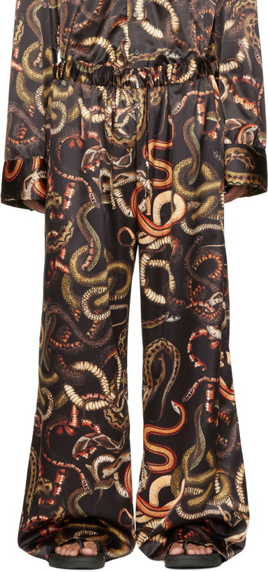 Photo: LU'U DAN Black Snake Pyjama Trousers