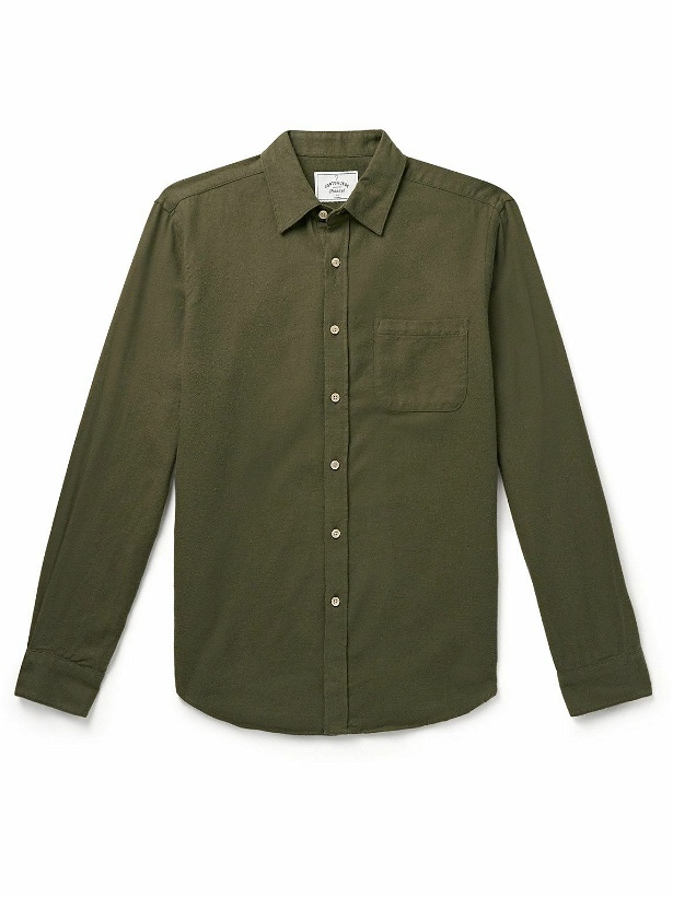 Photo: Portuguese Flannel - Teca Cotton-Flannel Shirt - Green