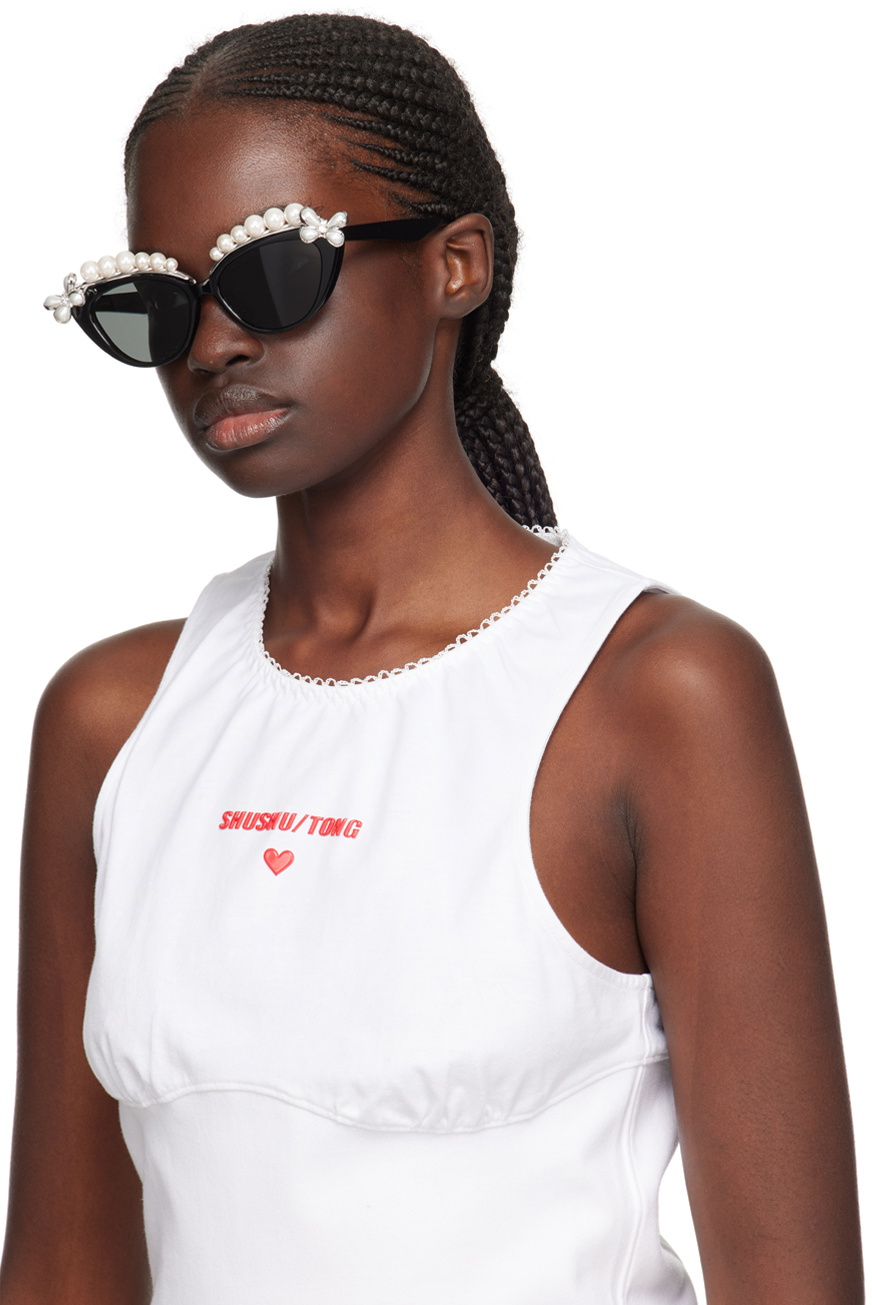 SHUSHU/TONG Black YVMIN Edition Pearl Eyebrow Glasses Shushu/Tong
