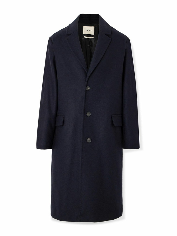 Photo: Altea - Coleman Double-Faced Wool-Blend Overcoat - Blue