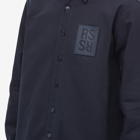 Raf Simons Men's Straight Fit Denim Overshirt in Dark Navy