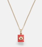 Yvonne Léon Coquillage and Le Cubo 9kt gold single earring and pendant set with diamonds