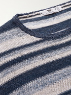 Inis Meáin - Striped Linen T-Shirt - Blue