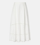 Ulla Johnson Lucia embroidered cotton midi skirt