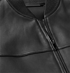 Theory - Fletcher Leather Bomber Jacket - Black