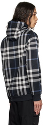 Burberry Navy Check Hoodie