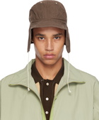 Camiel Fortgens Brown Waxed Cotton Flap Cap