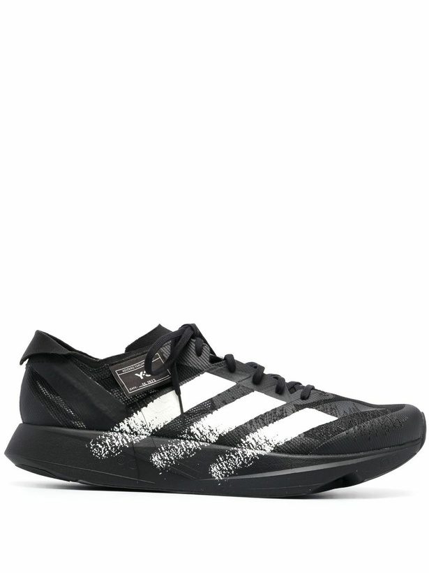 Photo: Y-3 Black Three Stripe Low-Top Sneakers