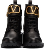 Valentino Garavani Leather VLogo Combat Boots