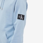 Calvin Klein Men's Monogram Sleeve Badge Hoody in Iceland Blue