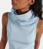 Alaïa Hooded jersey midi dress