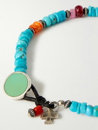 Peyote Bird - Calypso Silver and Cord Multi-Stone Bracelet