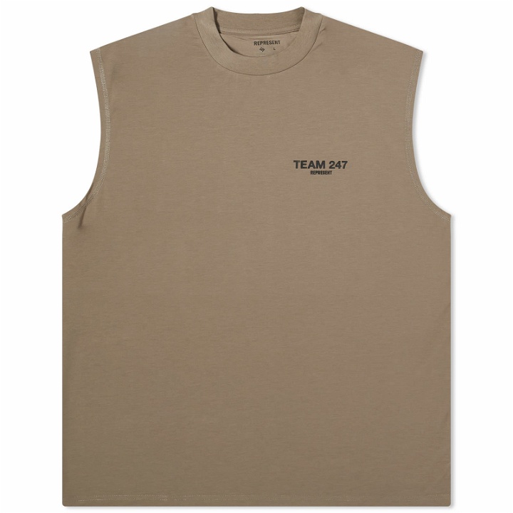 Photo: Represent Men's Team 247 Oversized Tank T-Shirt in Army