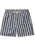 NN07 - Jules Mid-Length Striped Swim Shorts - Blue