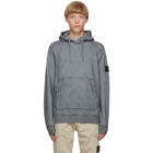 Stone Island Grey Cotton Dust Hoodie