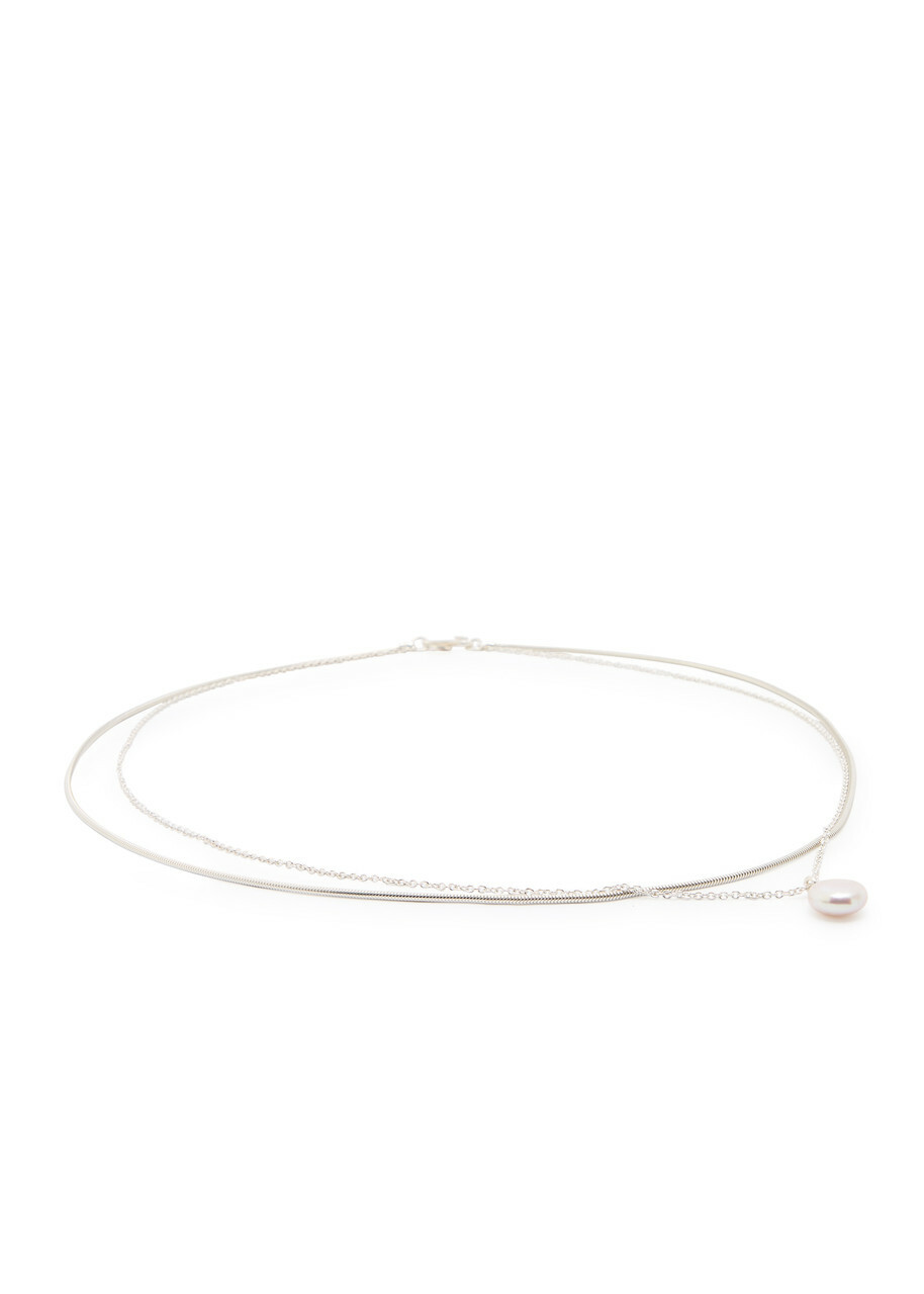 Sapir Bachar Large Pearl Sterling Silver Belt - One Size