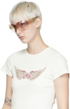 Blumarine Brown Rimless Sun Mask Sunglasses