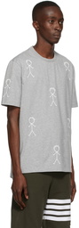 Thom Browne Half Drop Mr. Thom Icon Print T-Shirt