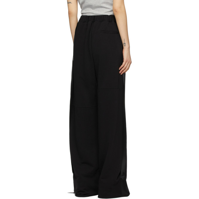 High-rise wide-leg pants in black - MM 6 Maison Margiela