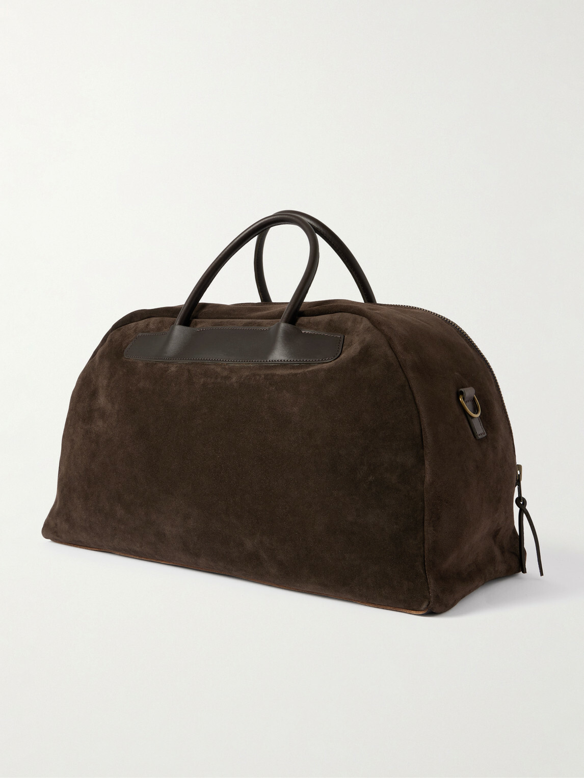 Bleu de Chauffe - Leather-Trimmed Suede Weekend Bag