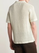 NN07 - Ryan 6560 Crocheted Cotton Polo Shirt - Neutrals