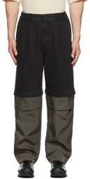 JERIH Black Detachable Jeans