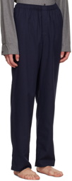 Sunspel Navy Straight-Leg Pyjama Pants