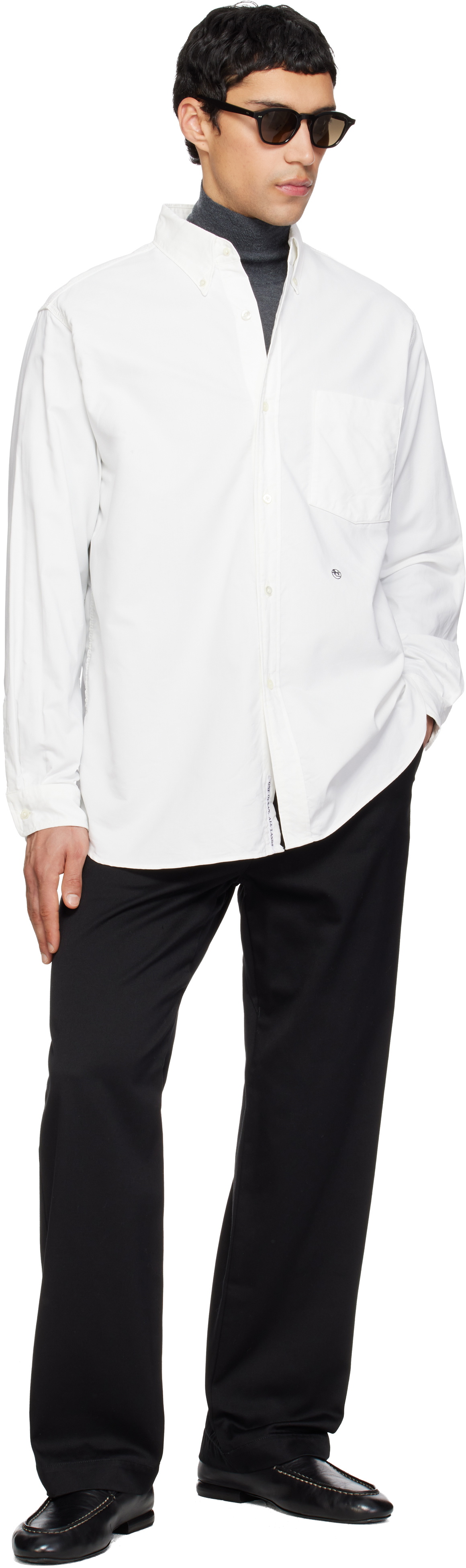 nanamica Off-White Button Down Wind Shirt