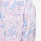Martine Rose Men's Floral Quarter Zip Fleece in Lilac Floral