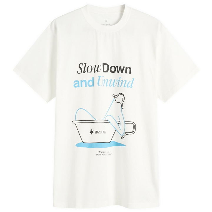 Photo: Snow Peak Men's Relaxation T-Shirt in Off White