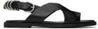 rag & bone Black Gia Leather Crossover Sandals