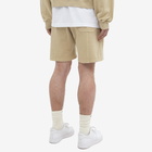 Cole Buxton Men's Warm Up Short in Washed Beige