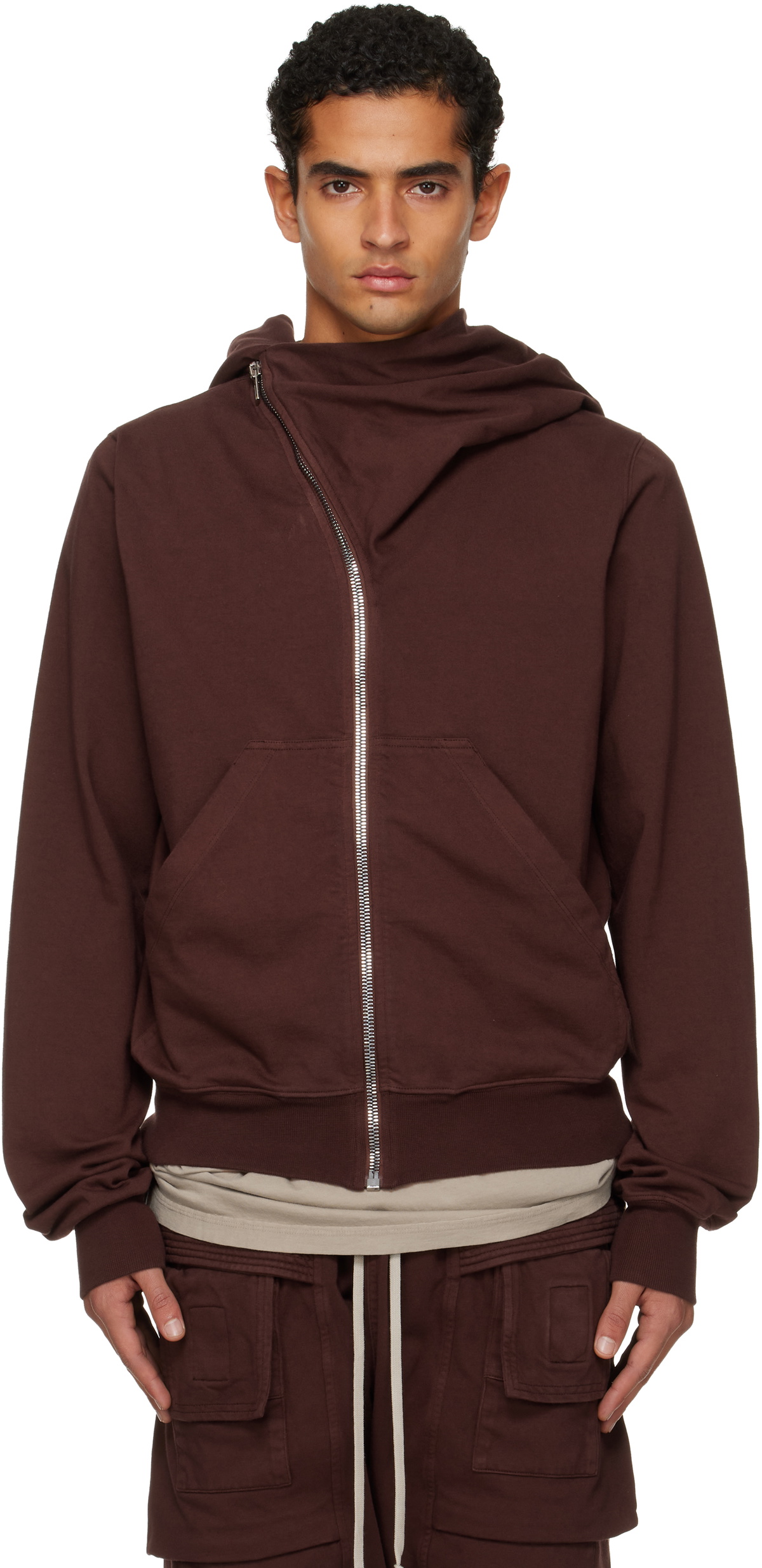 Rick Owens DRKSHDW Burgundy Concordians Mountain Hoodie Rick Owens