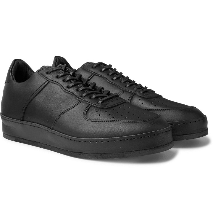 Photo: Hender Scheme - Full-Grain Leather Sneakers - Black