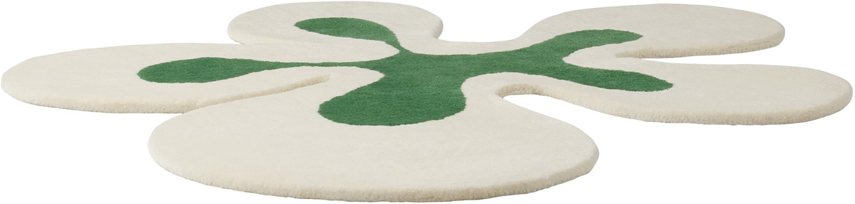 Rashelle SSENSE Exclusive Off-White & Green Groovy Flubber Rug