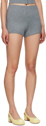 GUIZIO Gray Calesia Knit Shorts