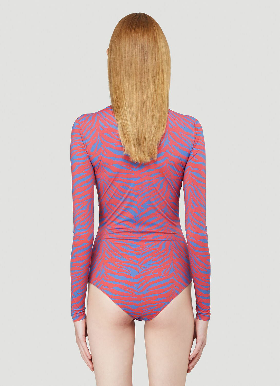 MM6 Maison Margiela Zebra-Print Bodysuit