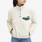 Sporty & Rich Women's Buttoned Polar Fleece Sweatshirt in Cream