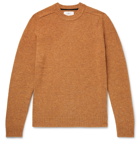 Mr P. - Mélange Shetland Wool Sweater - Brown