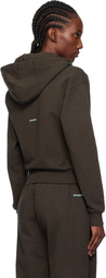 JW Anderson Brown Tied Bow Hoodie