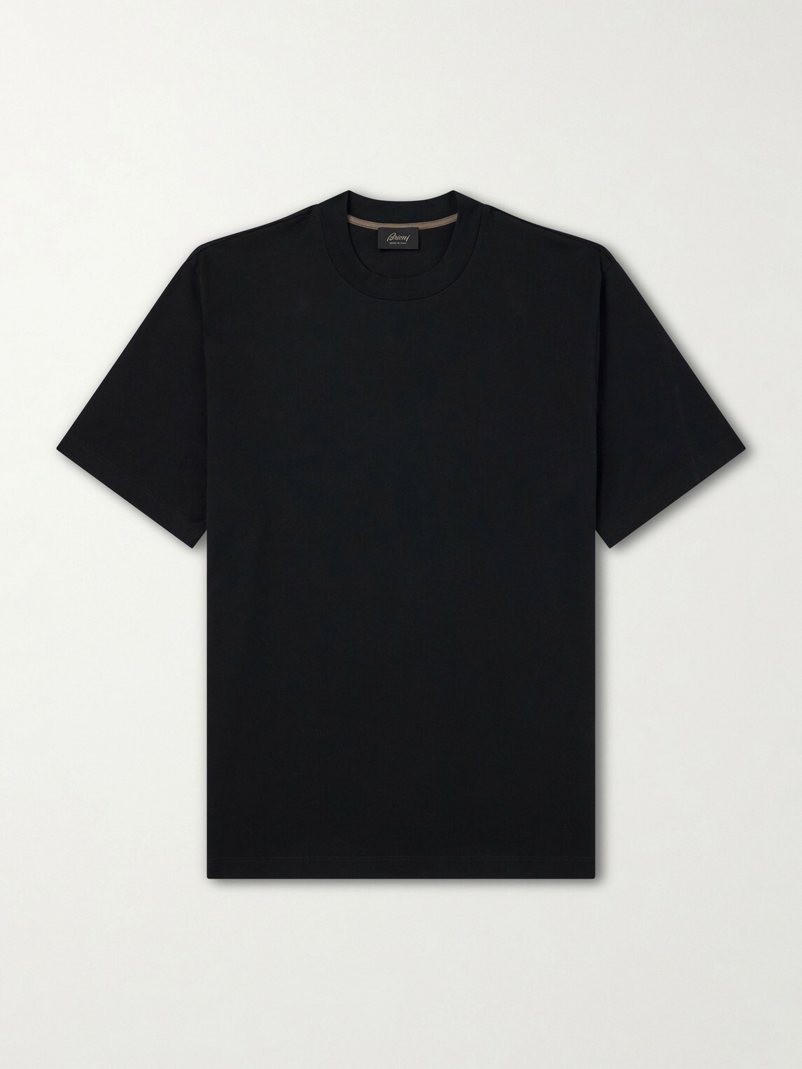 Brioni - Cotton-Jersey T-Shirt - Black