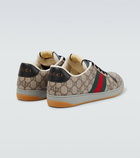 Gucci - Screener leather-trimmed GG sneakers