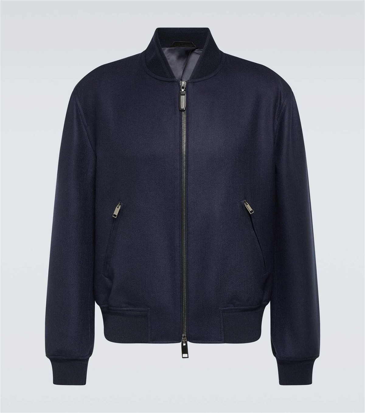 Brioni Wool and silk bomber jacket