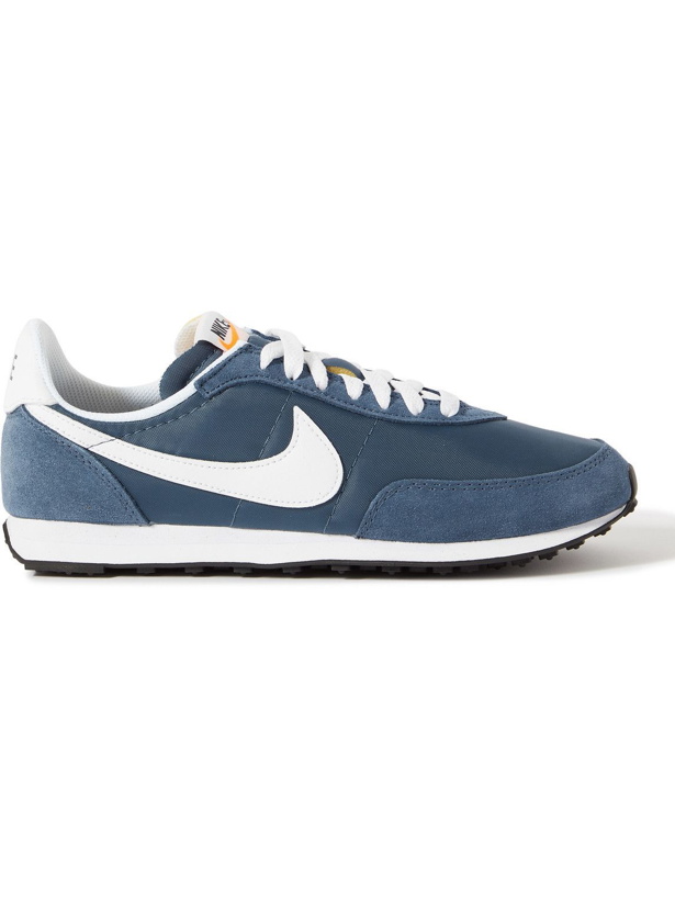 Photo: Nike - Waffle 2 Leather and Suede-Trimmed Nylon Sneakers - Blue