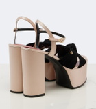Valentino Garavani Crasher satin-trimmed suede platform sandals