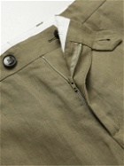 A Kind Of Guise - Straight-Leg Cotton and Linen-Blend Suit Trousers - Green